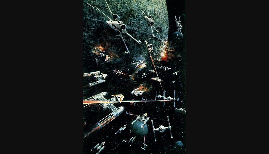 Original Star Wars poster painting by John Berkey