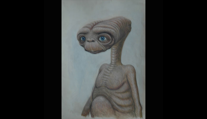 E.T. Original Preproduction Color Drawing by Carlo Rambaldi